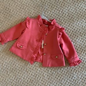 Janie and Jack girls coral jacket 18-24 months